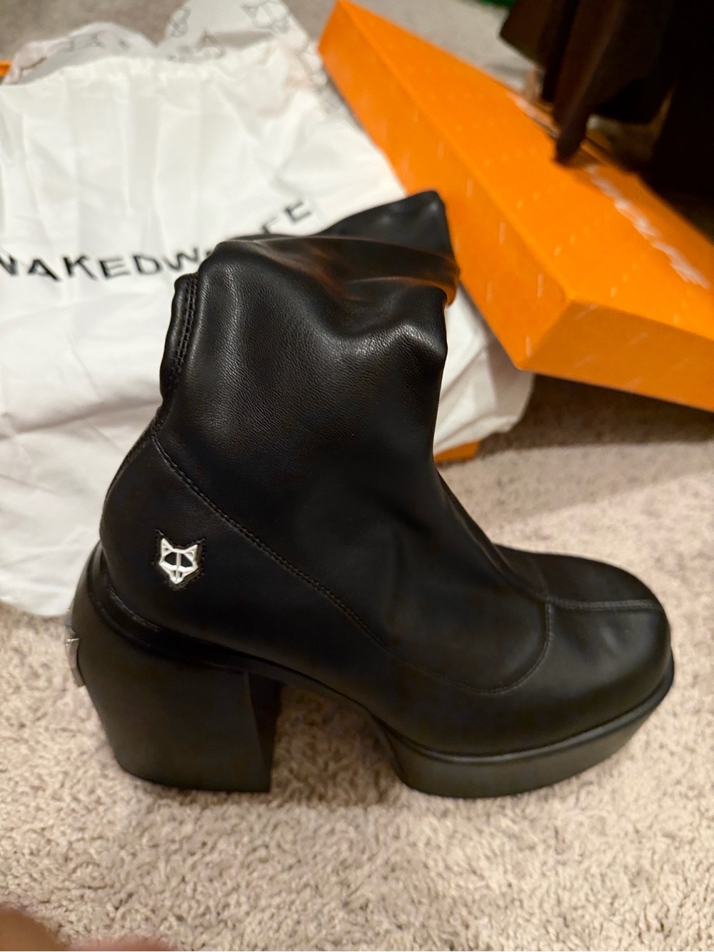 Naked Wolfe Spice Faux-leather Knee-thigh Heeled Boots In Black size 39 - Picture 3 of 8